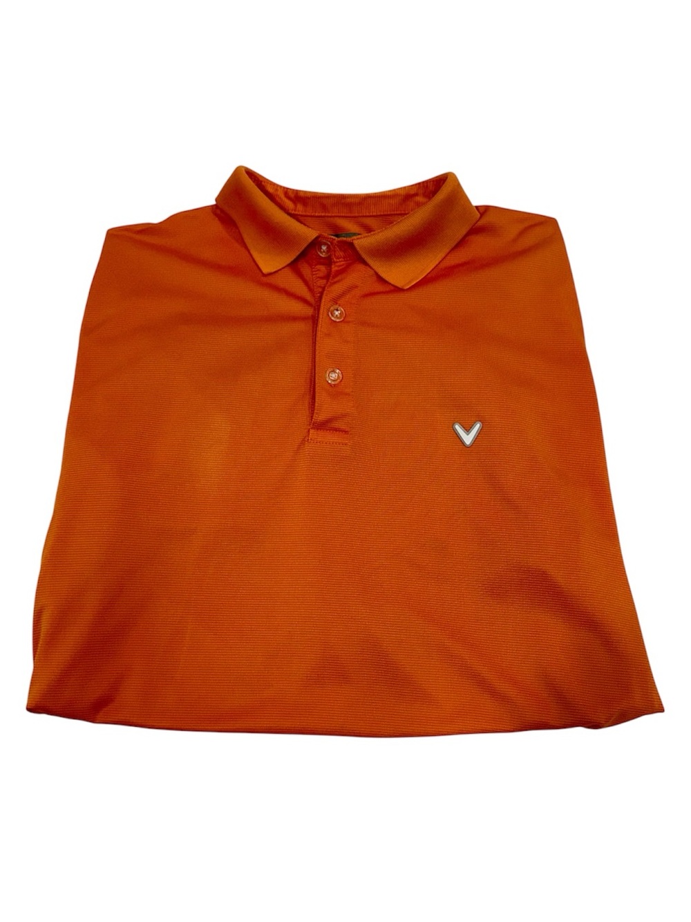 Callaway Bright Orange Polo with Chest Logo